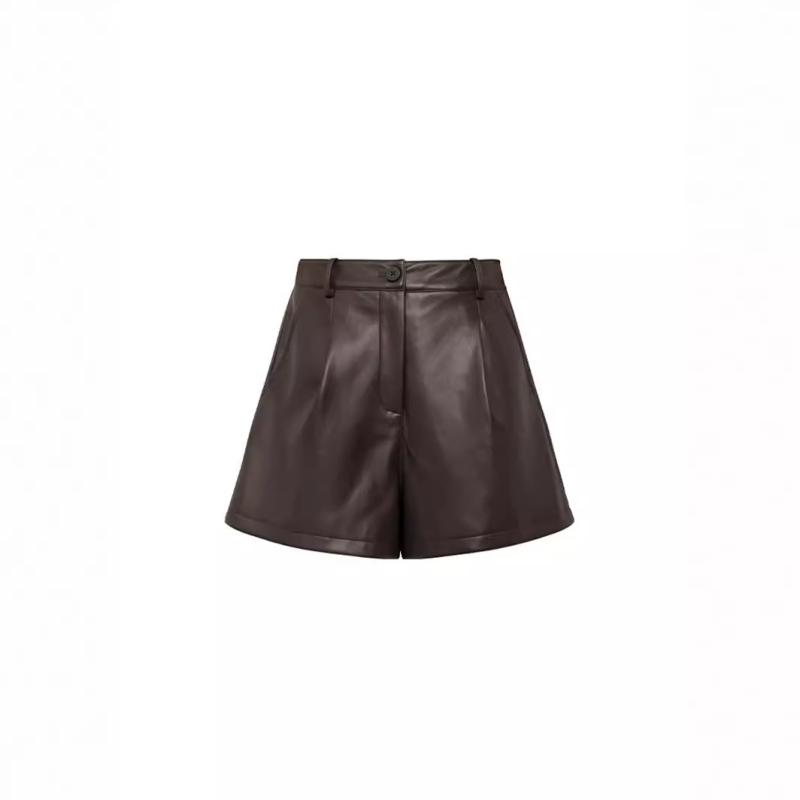 ONCEMY Loose Fit Faux leather shorts | Womens Shorts Clothing Shorts